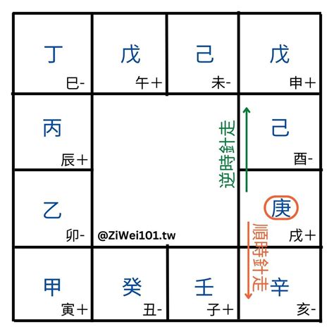 陽男陰女|天干地支的陰陽、命盤順逆行走法以及小限 1 歲的宮位要怎麼看？。